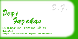 dezi fazekas business card